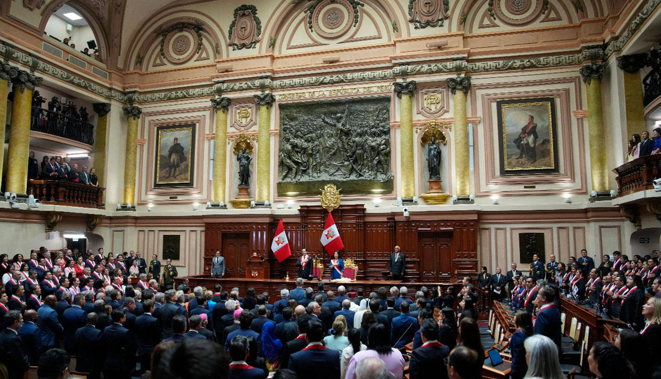 Momento del discurso presidencial
